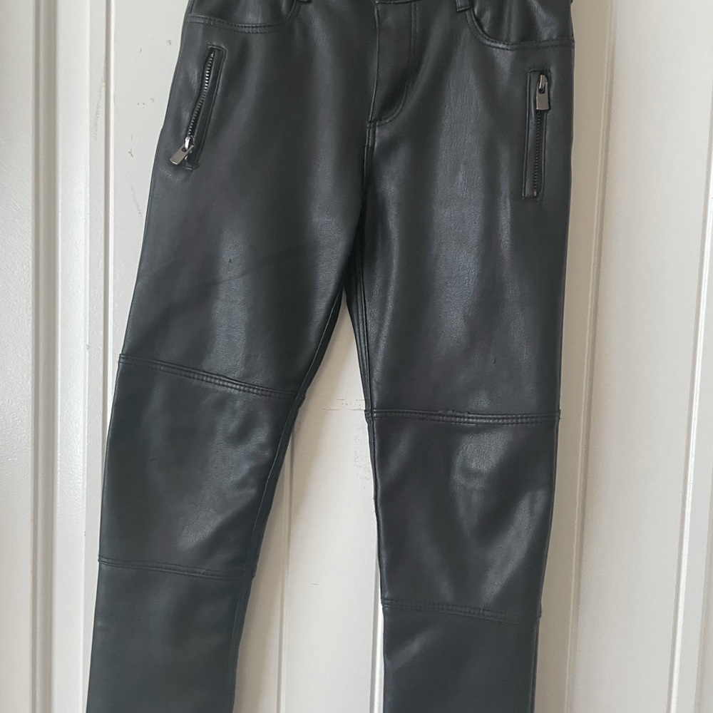 ZARA GIRLS FAUX LEATHER PANTS SIZE 6